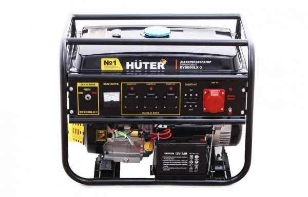 Техносоюз Портативный бензогенератор HUTER DY8000LX-3