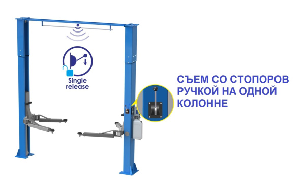Техносоюз ES-1114MR подъемник 4 т, 2-х ст. электрогидравлический (380 V ТВ)