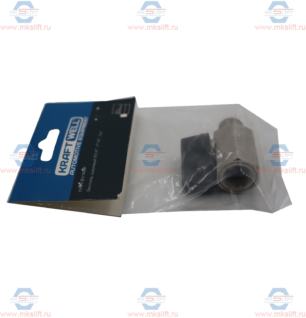 Вентиль шаровый M1/4" - F1/4", 1 шт KraftWell  арт. KRW-BV14MF
