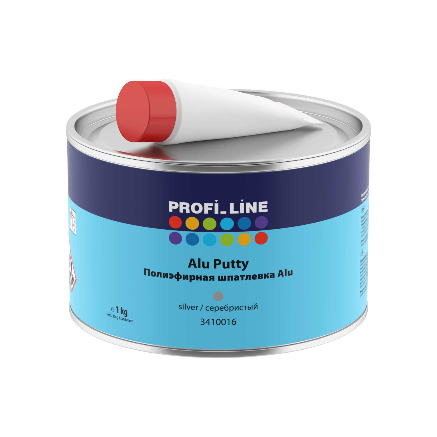 Полиэфирная шпатлёвка PROFI_LINE ALU с отвердителем (1 кг)