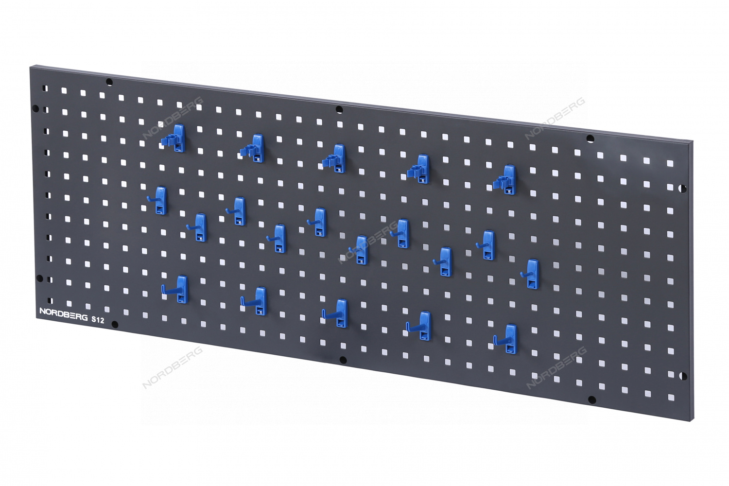 Перфорированная панель 1200x450 мм с набором крюков NORDBERG