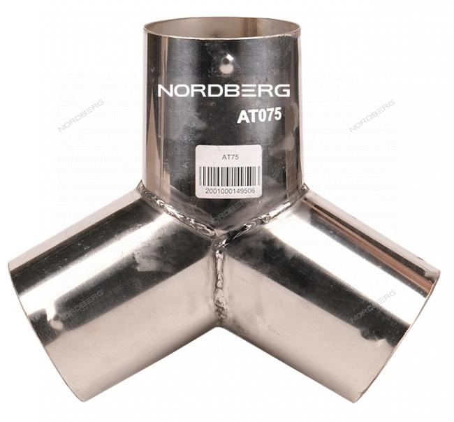 Насадка металлическая Y-образная для шланга D=75 мм NORDBERG