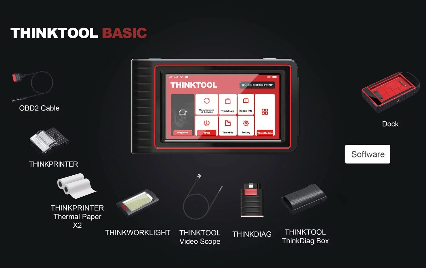 Техносоюз Сканер диагностический 7" THINKTOOL для легковых автомобилей