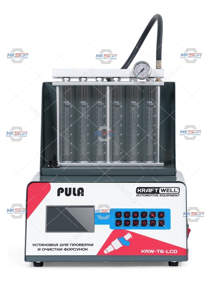 KRW-T6-LCD Установка для тестирования и очистки форсунок GDI, EFI, PIEZO KraftWell  арт. PULA