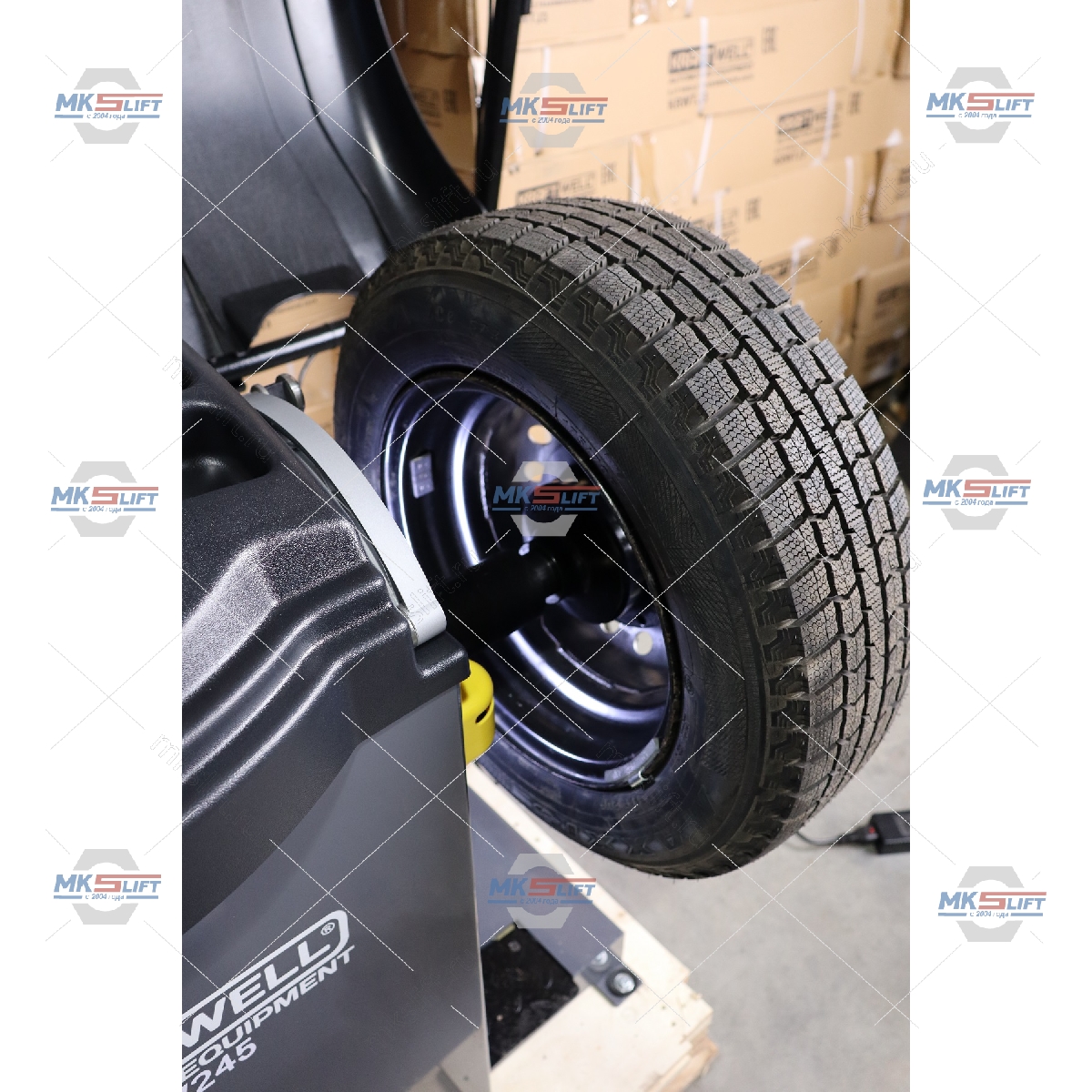 Балансировочный станок автомат с ЖК монитором 19", лазер, ГОЛОС KraftWell  арт. KRW245