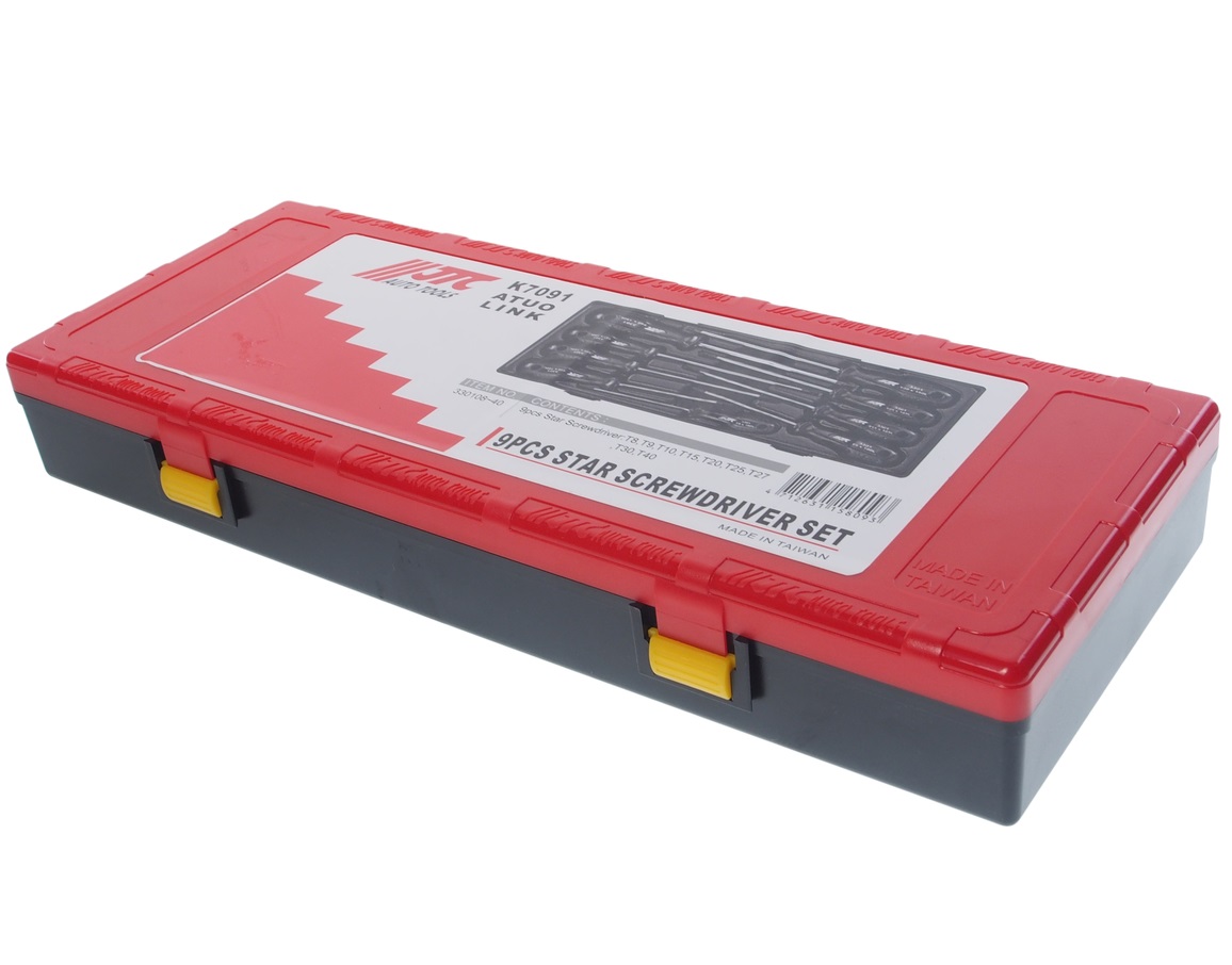 Техносоюз НАБОР ОТВЕРТОК TORX T8-T40 В КЕЙСЕ 9 ПРЕДМЕТОВ В КЕЙСЕ JTC-K7091