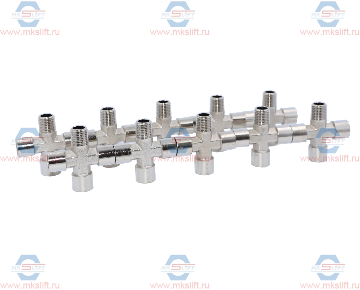 Переходник "крест" 3*F1/4" - M1/4", 10 шт KraftWell  арт. KRW-TC14F3M-10