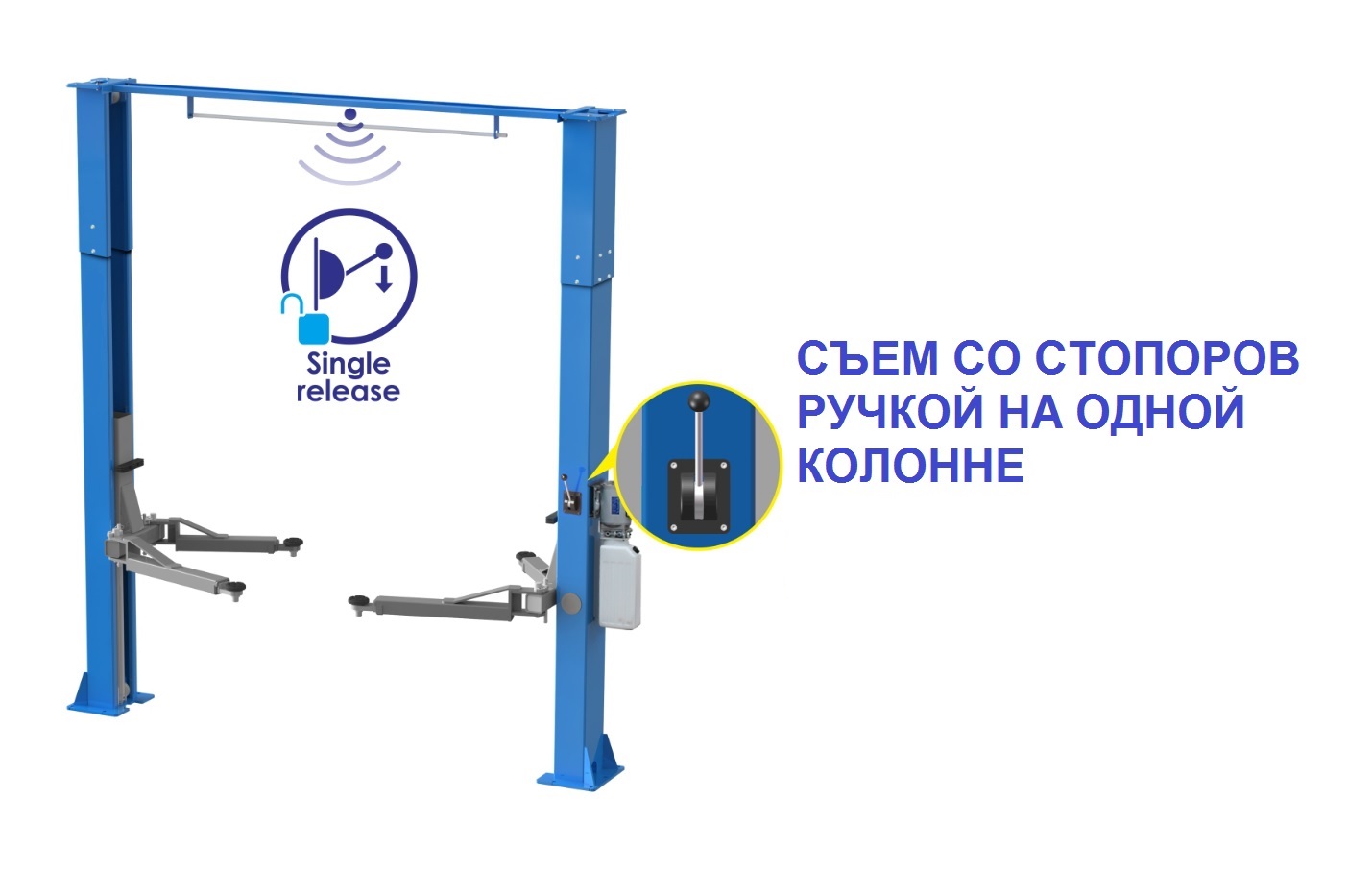 Техносоюз ES-1114MR подъемник 4 т, 2-х ст. электрогидравлический (380 V ТВ)