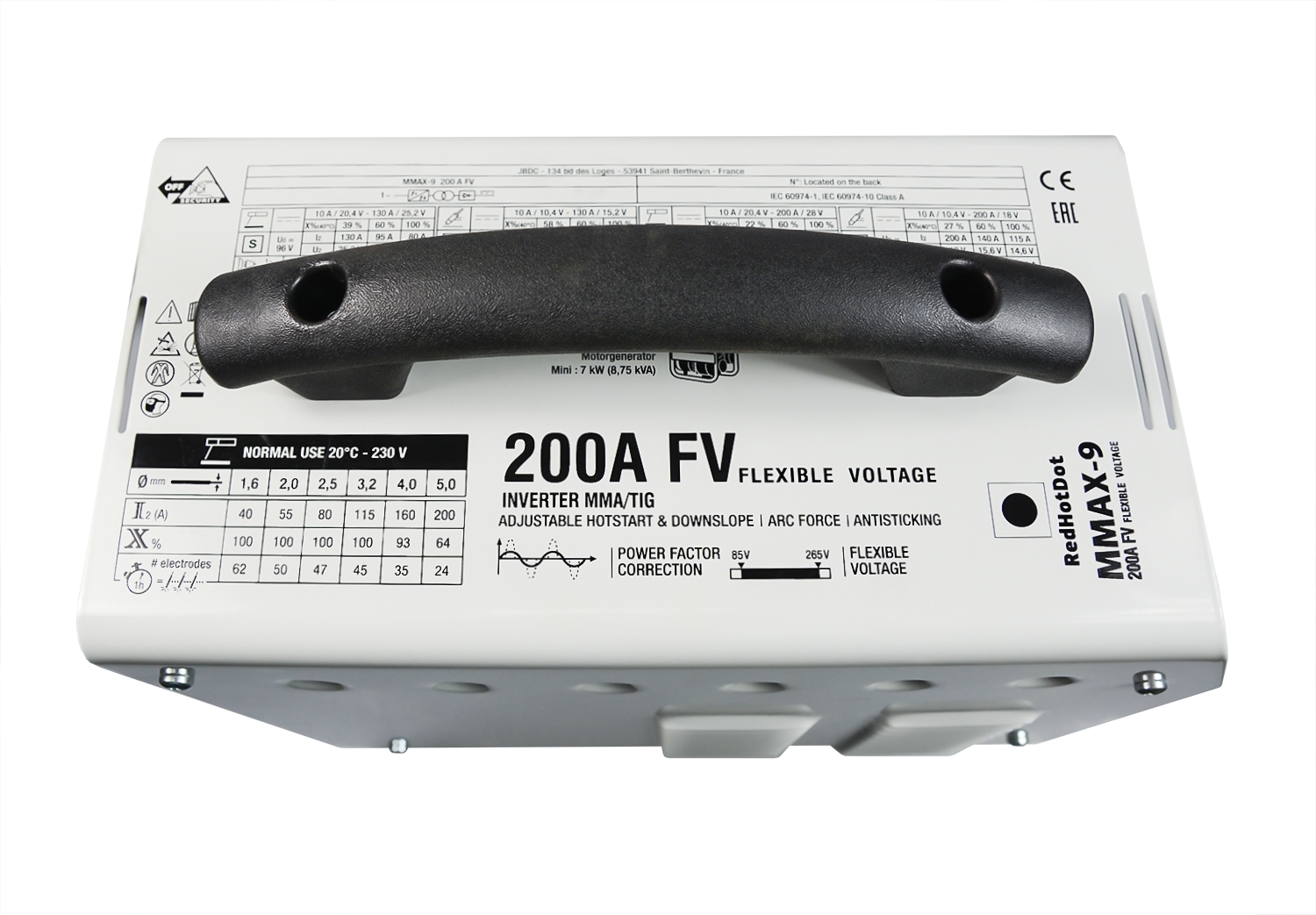 Инверторный аппарат дуговой сварки ММА/TIG DC REDHOTDOT MMAX-9 013650