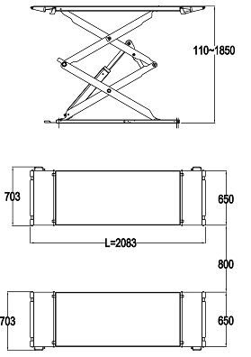 Подъемник ножничный BRANN FT-3