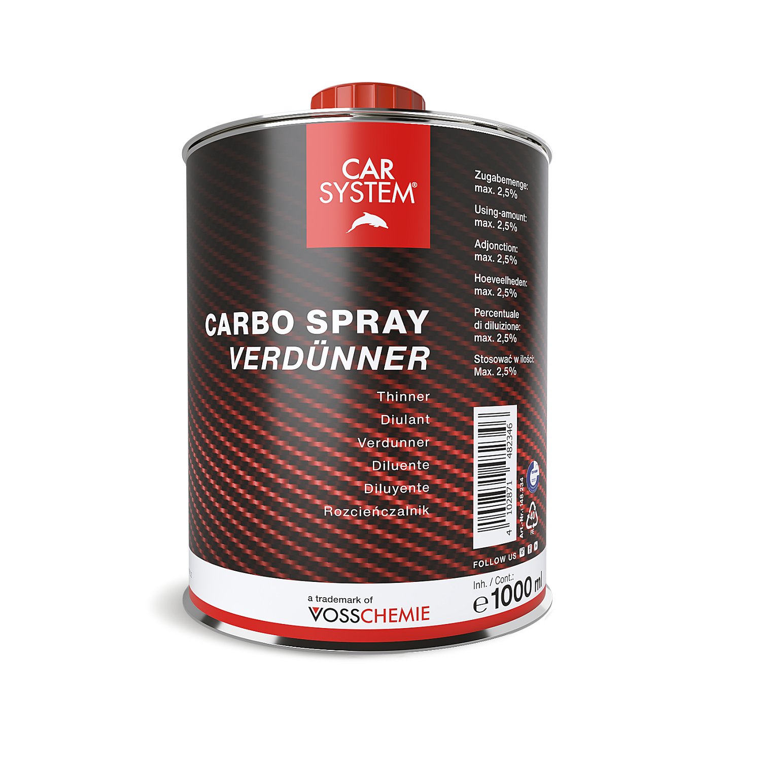 Разбавитель для шпатлёвки CARSYSTEM CARBO SPRAY (1.0 л)