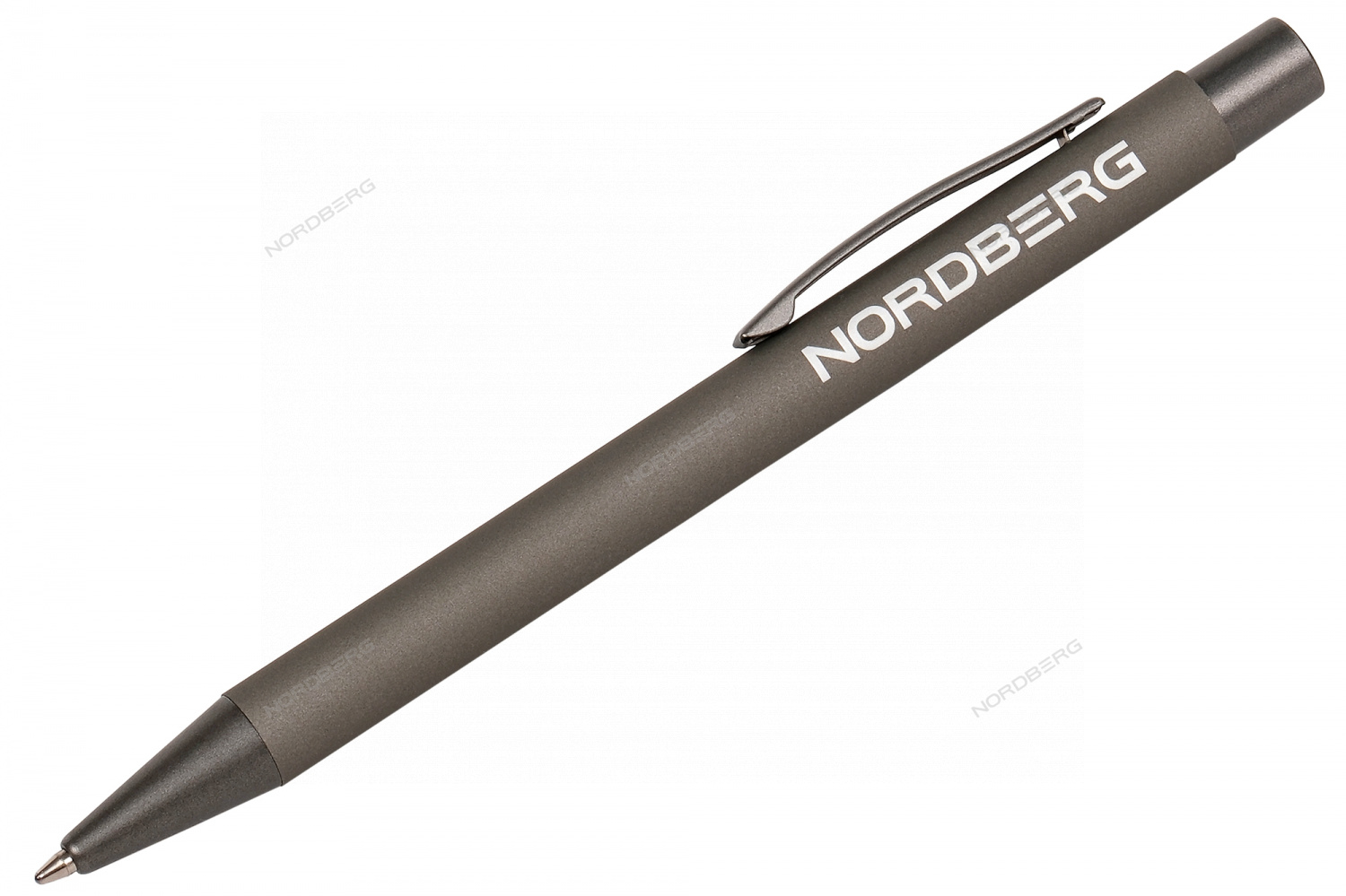 Ручка шариковая с логотипом NORDBERG, серая